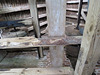 sissinghurst castle, kent   (58)machinery high in the threshing barn