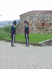 Königliche Garde auf Festung Akershus beim Wachwechsel