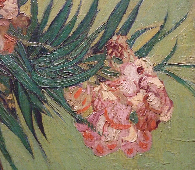 Detail of Oleanders by Van Gogh in the Metropolitan Museum of Art, May 2011