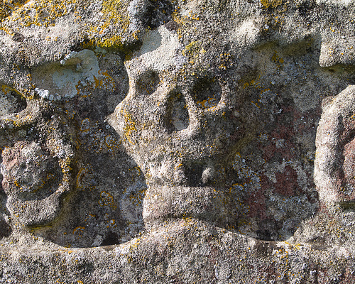 Detail of a tombstone at St Kyneburgha's, Castor