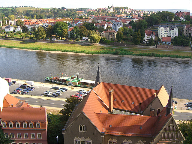 Blick von der Burg auf Meißen