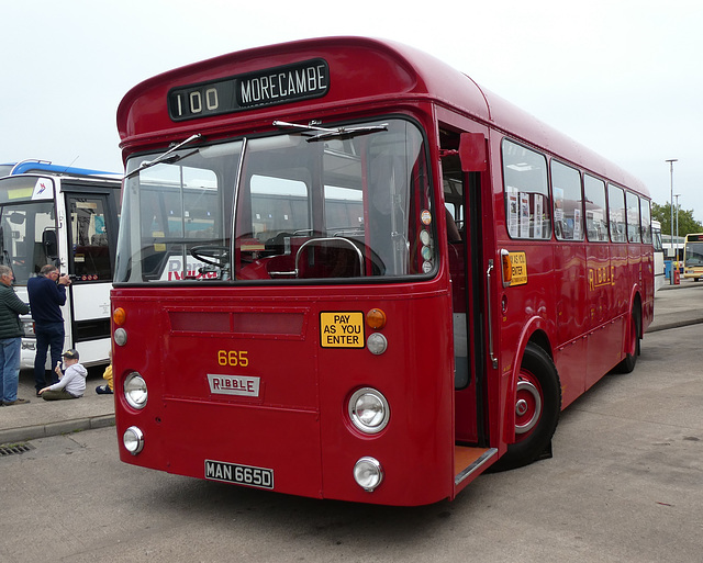 Preserved Ribble 665 (MAN 665D, DRN 665D) at Morecambe - 25 May 2019 (P1020282)