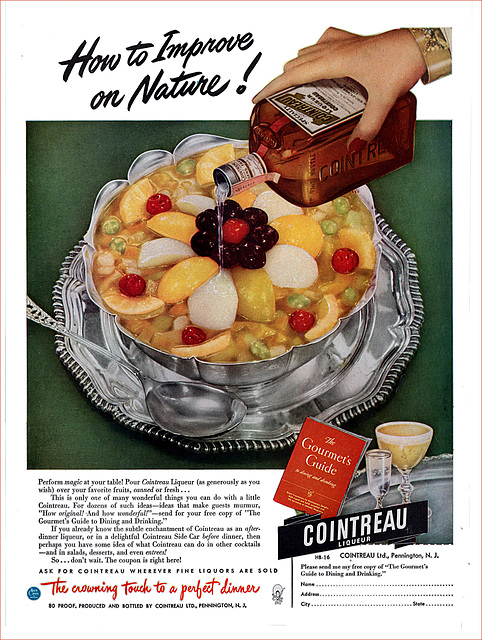 Cointreau Liqueur Ad, 1948