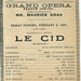 Le Cid  . Metropolitan Opera .8th February 1901