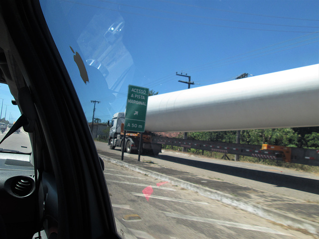 At last the special transport leaves road CE-040.