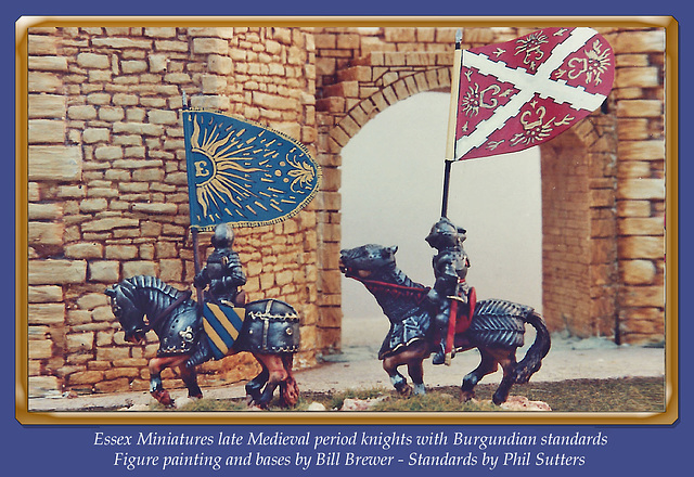 Two late Medieval Knights with Burgundian Standards