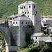 Mostar- Western End of Stari Most (Old Bridge)