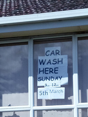 CAR WASH HERE SUNDAY