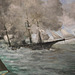 Detail of the Battle of the USS Kearsarge and the CSS Alabama by Manet in the Metropolitan Museum of Art, December 2023