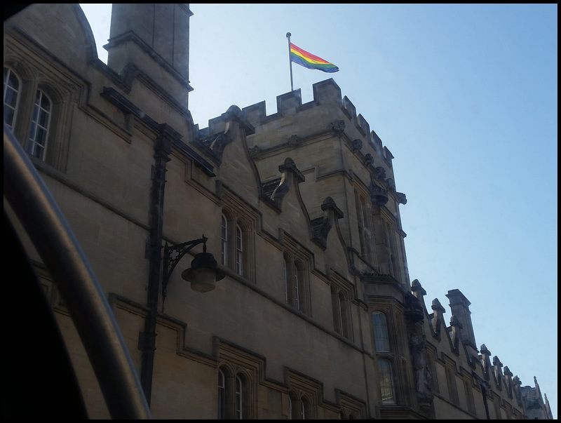 rainbow flag on the High