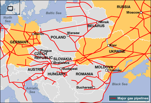 clch - European gas pipelines 2006