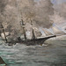 Detail of the Battle of the USS Kearsarge and the CSS Alabama by Manet in the Metropolitan Museum of Art, December 2023