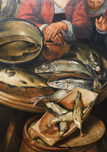 Detail of Fish Market by Beuckelaer in the Metropolitan Museum of Art, January 2020