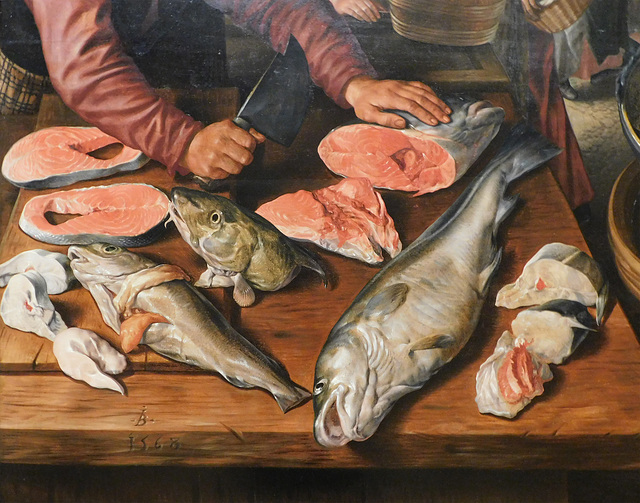 Detail of Fish Market by Beuckelaer in the Metropolitan Museum of Art, January 2020