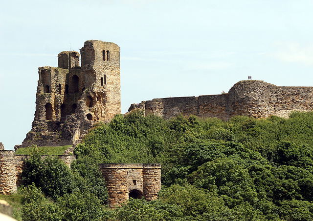 Scarborough Castle Keep from St.Marys Church Clock Tower 29th June 2013