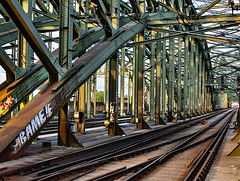 Blick durch die Hohenzollernbrücke - Köln (2 x PiP)