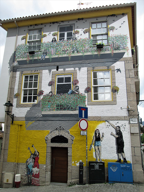 Trompe l'œil mural.