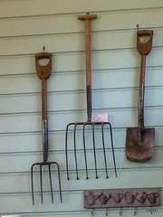 Gordon Castle Walled Garden -old gardening implements