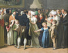 Detail of the Public Viewing David's Coronation at the Louvre by Boilly in the Metropolitan Museum of Art, January 2022