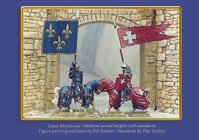 Two Medieval Knights with French Standards