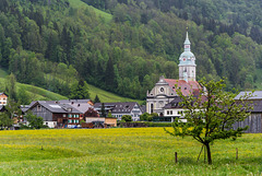 Bezau im Bregenzerwald, Blick zur Jodokkirche