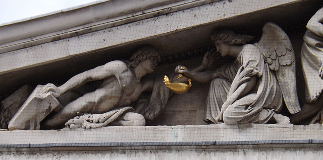 Detail of the Pediment of the British Museum, April 2013