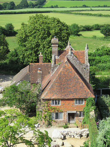 sissinghurst castle, kent   (16)from the tower the square late c16 origin of the pavilion and the later additions are  easy to see