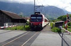 Der Regiozug R91 bei Massongex