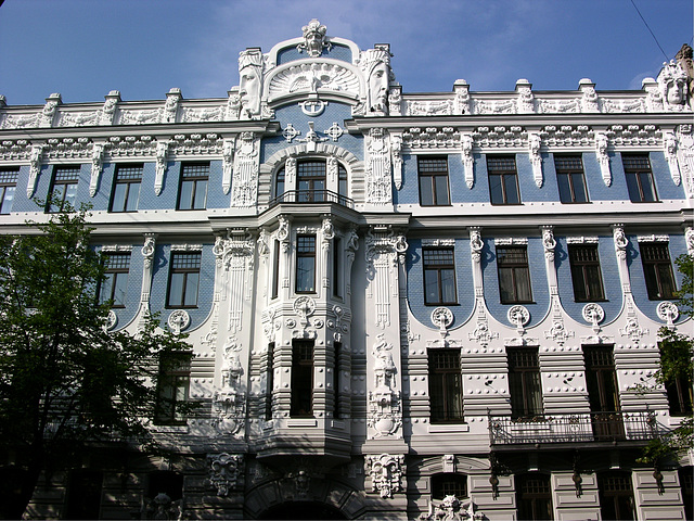 Jugendstil Himmel-blau