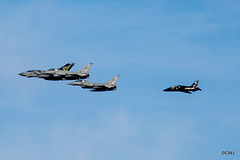 Tornado GR4, Eurofighter Typhoon and Hawk - final flypast before Tornado being retired out of service in the RAF