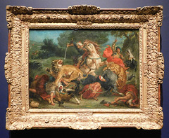 Lion Hunt by Delacroix in the Metropolitan Museum of Art, January 2019