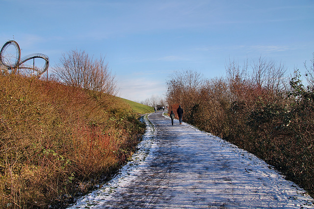 Weg auf der Heinrich-Hildebrand-Höhe (Duisburg-Wanheim-Angerhausen) / 20.01.2024