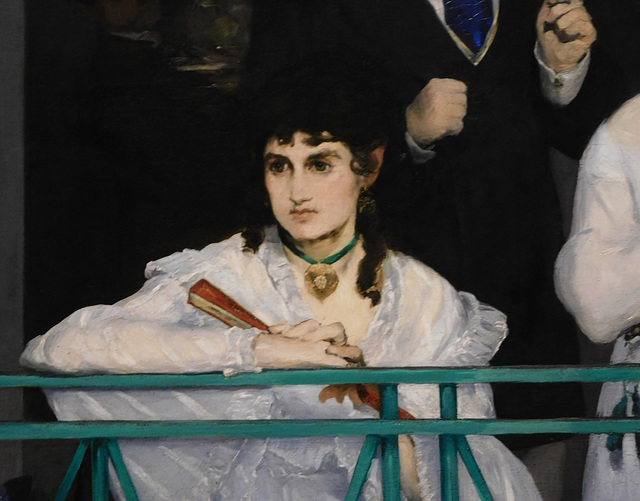 Detail of The Balcony by Manet in the Metropolitan Museum of Art, December 2023