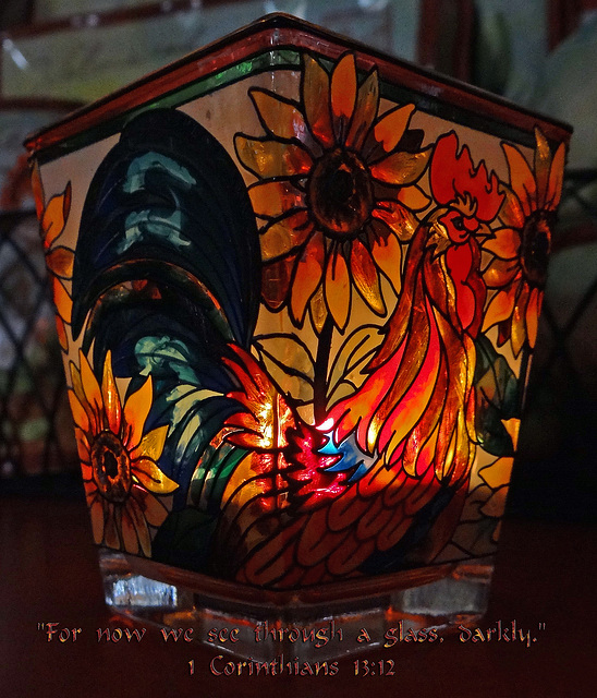 Rooster Votive - Amia glass