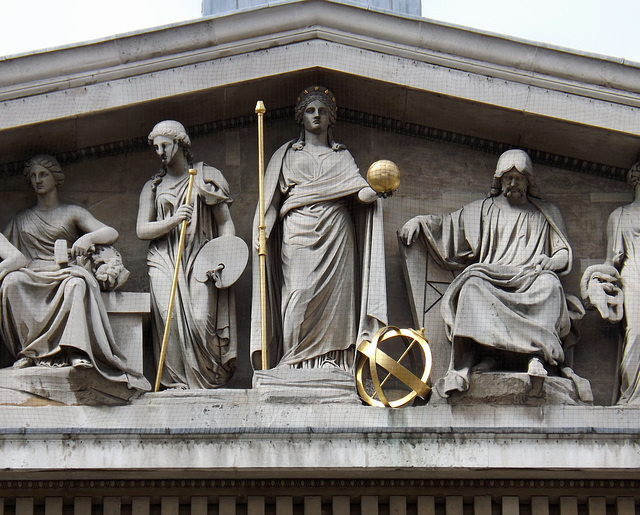 Detail of the Pediment of the British Museum, April 2013