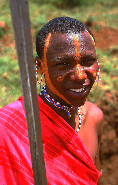 ... guerrier Masaï ... (Amboseli-Kenya)