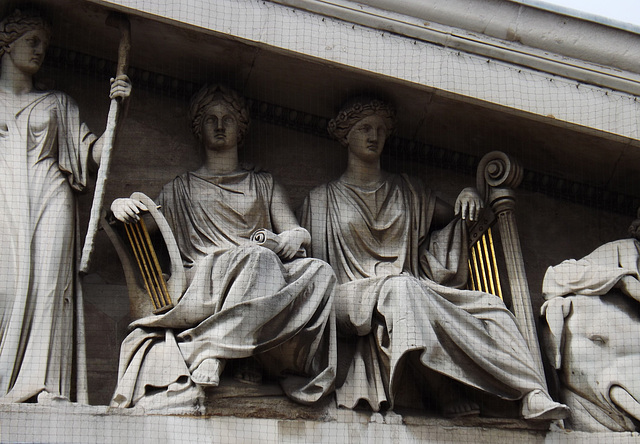 Detail of the Pediment of the British Museum, April 2013