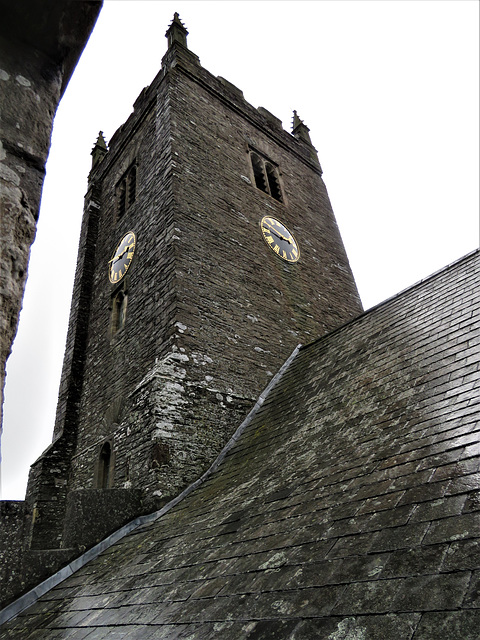 dittisham church, devon , c15 tower