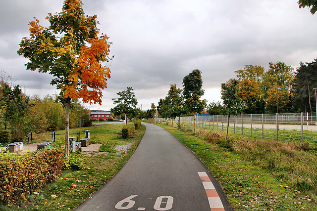 Radweg "Rheinischer Esel" am ehem. Bahnhofsgelände Witten Ost / 15.10.2022