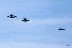 Tornado GR4, Eurofighter Typhoon and Hawk - final flypast before Tornado being retired out of service in the RAF