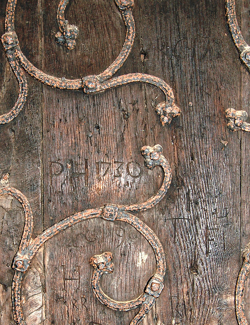 Detail of c16th South Door Hickling Church, Nottinghamshire