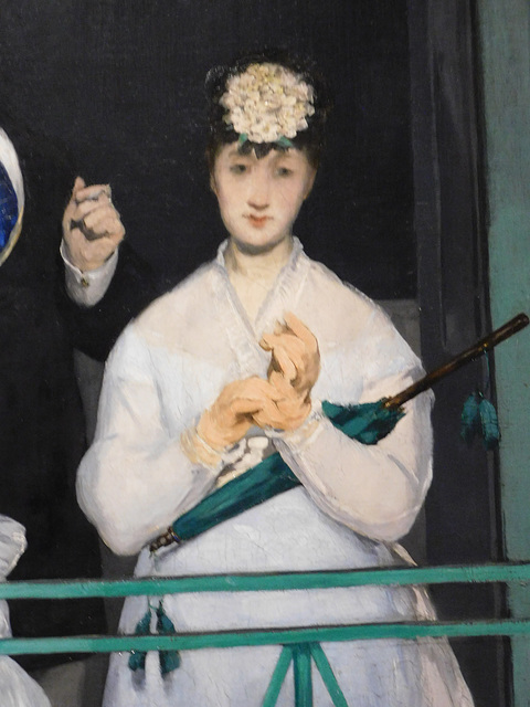 Detail of The Balcony by Manet in the Metropolitan Museum of Art, December 2023