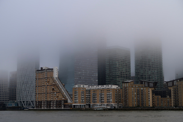 Foggy view across the Thames