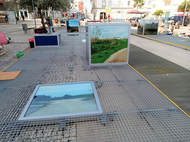 Photo exhibition at a public square