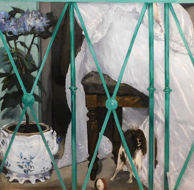 Detail of The Balcony by Manet in the Metropolitan Museum of Art, December 2023