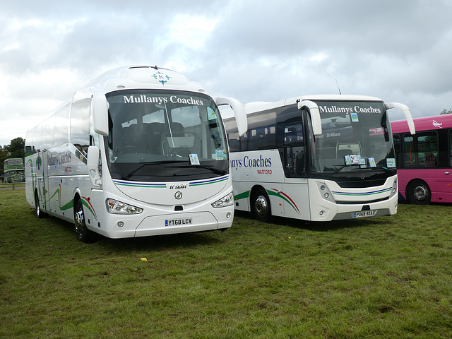 Mullanys Coaches YT68 LCV and PO68 BZA at Showbus - 29 Sep 2019 (P1040688)
