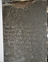 dittisham church, devon , c17 ledger tomb of rev robert beele+1686 (1)