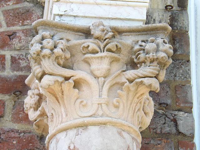 Detail of a Column Capital on the Entrance to the Hibiscus House at Planting Fields, May 2012