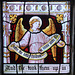 Detail of stained glass, St Mary and St Peter's Church, Kelsale, Suffolk