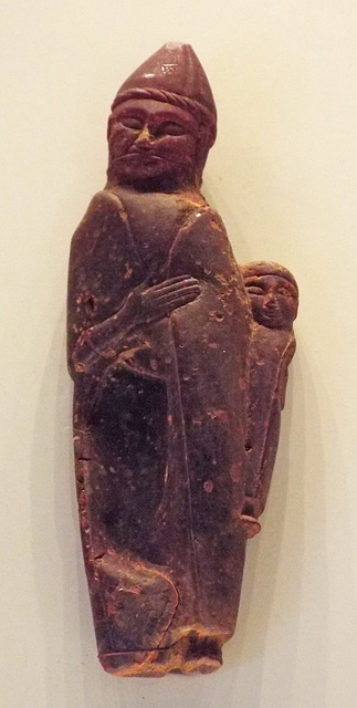 Amber Woman Holding a Child in the Getty Villa, June 2016